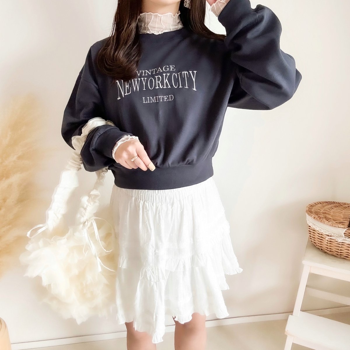 AP STUDIO ロゴステッチスウェット　新品タグ付き AP STUDIO ロゴステッチスウェット 新品タグ付き AP STUDIO ロゴ