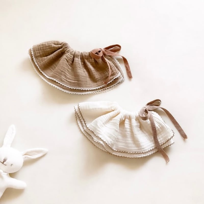 Baby&Kids】リボンフリルガーゼスタイ | merrylatte