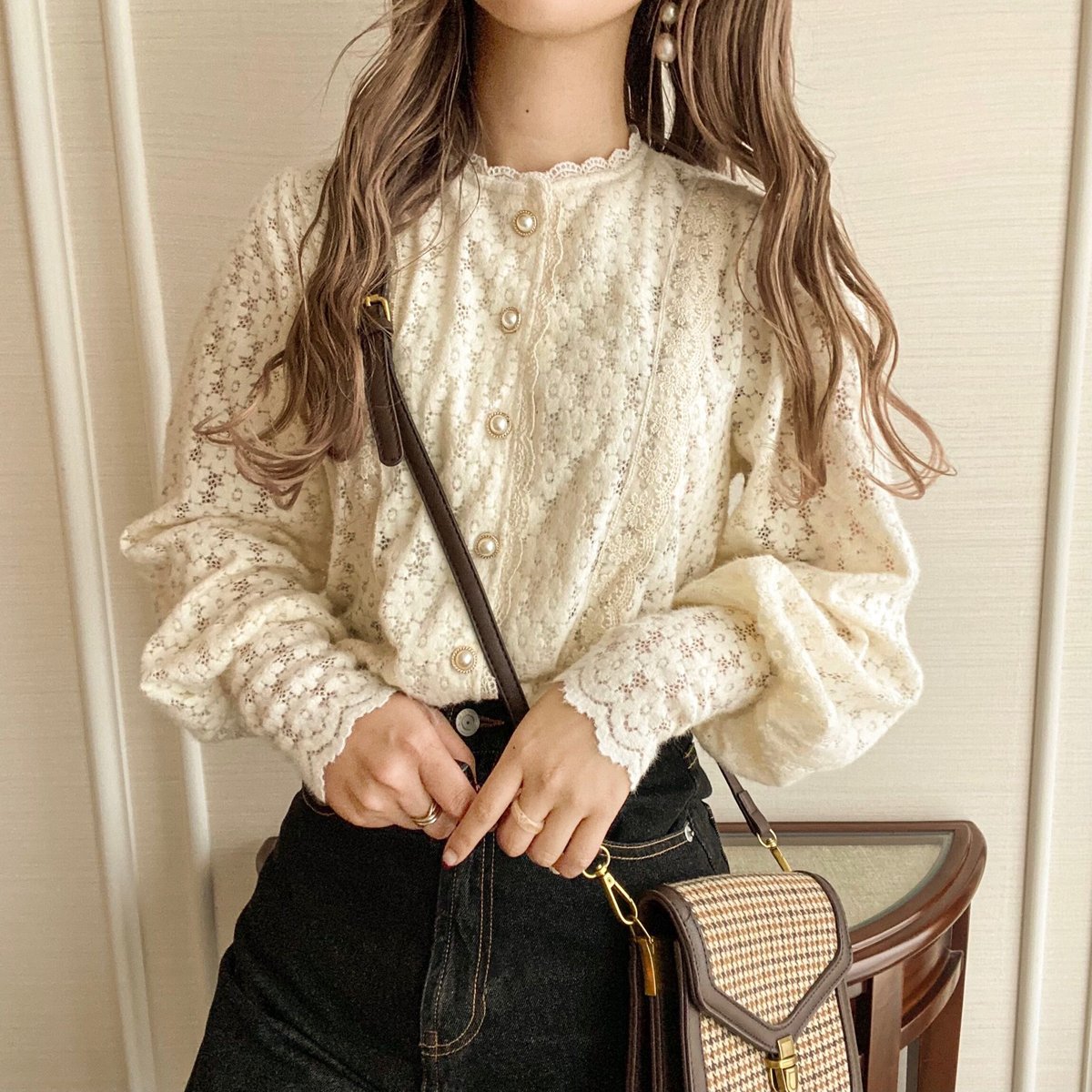 フラワーレースカーディガンブラウス | merrylatte