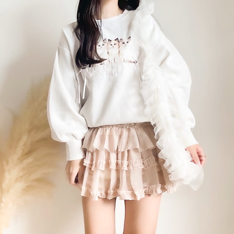 フリルチュールスカート❤︎平成 姫ギャル バレエコア フェアリーグランジ フリルチュールスカート❤︎平成 姫ギャル バレエコア