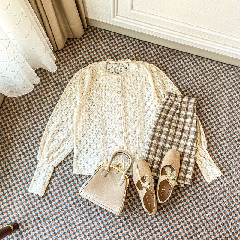 フラワーレースカーディガンブラウス | merrylatte