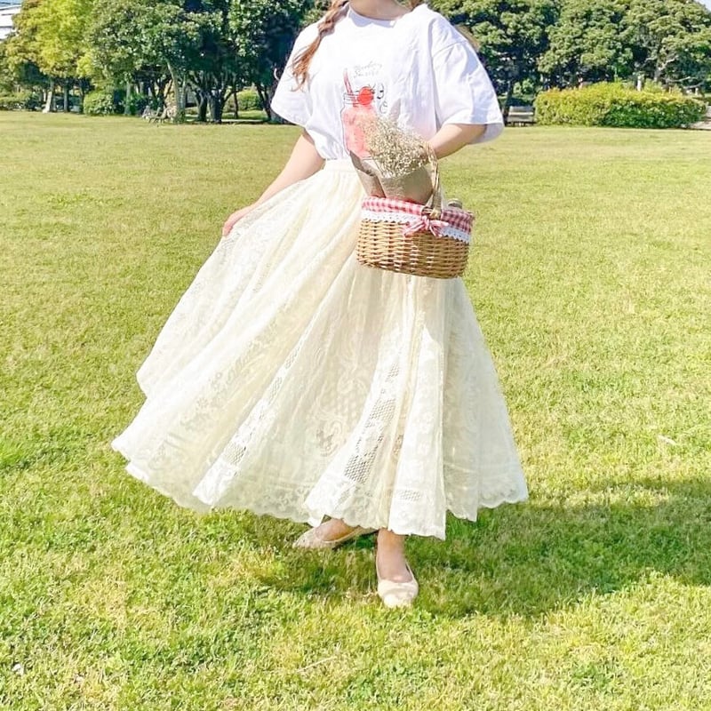 即納】アンティークレーススカートman25 | merrylatte
