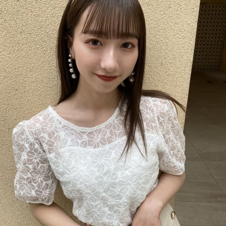 半袖クルーレーストップス