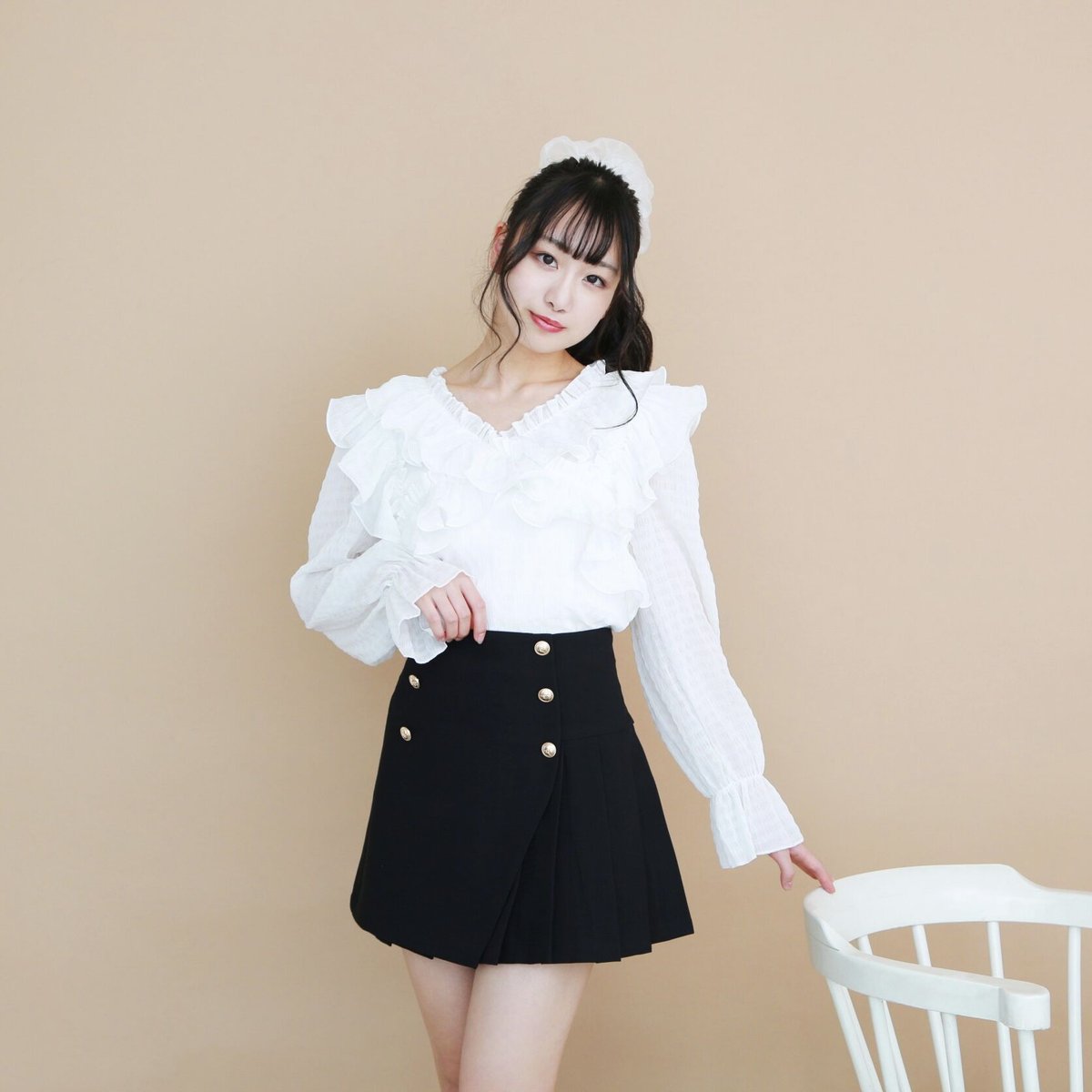 ❤︎チョコ❤︎☆☆ 未使用に近い fete フェッテ フリルブラウス ☆☆ fit=scale-down,w=1200