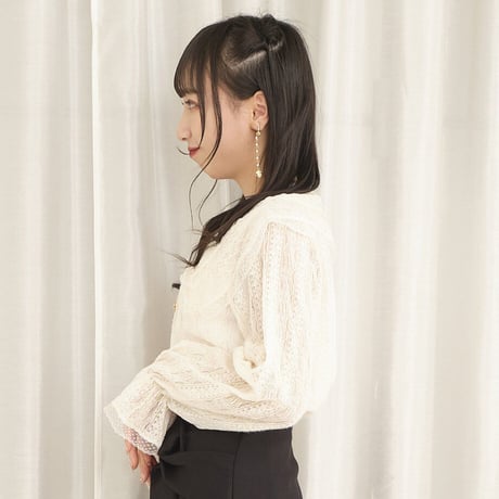 ビックカラーレースブラウス