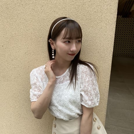 半袖クルーレーストップス