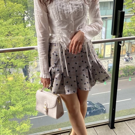 【titty&Co.PETITオフィシャルサイト限定】リボンチェックスカパン×ブラウスセット