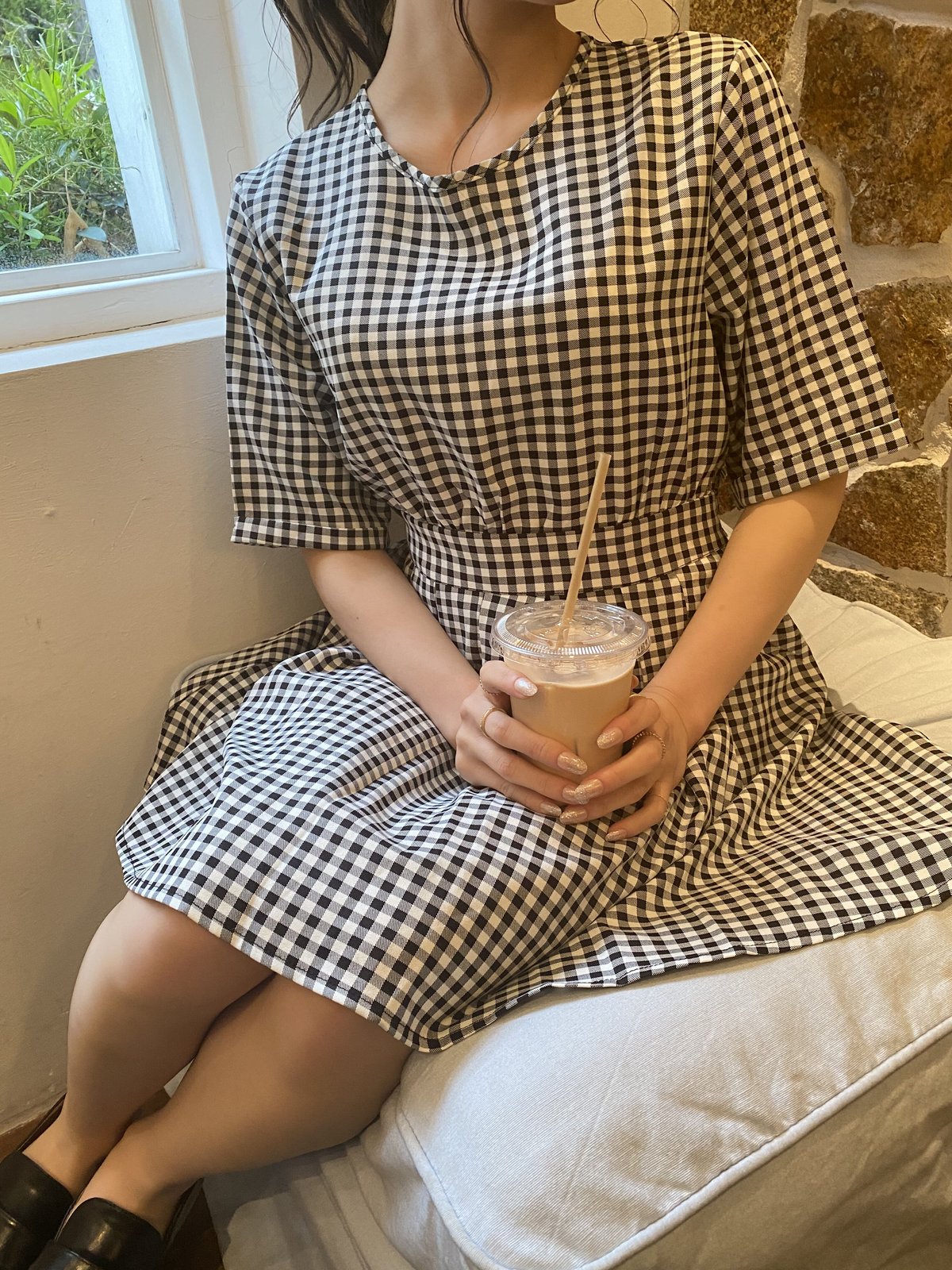 titty&Co.PETITオフィシャルサイト限定】バックオープンチェック titty&Co.PETITオフィシャルサイト限定】バックオープンチェック
