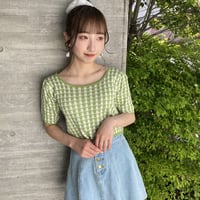 パステルチェックニットPO
