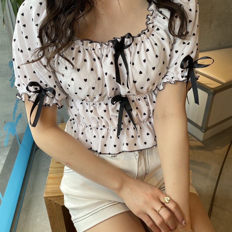 最終値下げ candy petit heart ハイウエストブラウス 楽天市場】595