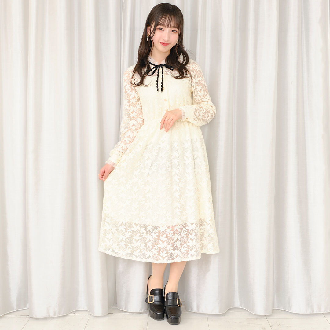 monstork レースリボンワンピース monstork レースリボンワンピース