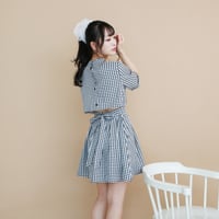 【titty&Co.PETITオフィシャルサイト限定】バックオープンチェックワンピース