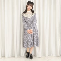 ラッフルレースフラワーワンピース