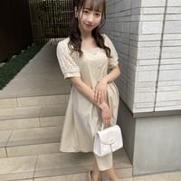袖レース切替えワンピース