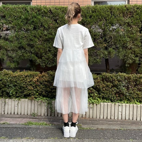 チュールレイヤードカットワンピース