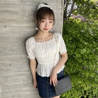シェルコットンシャーリングトップス
