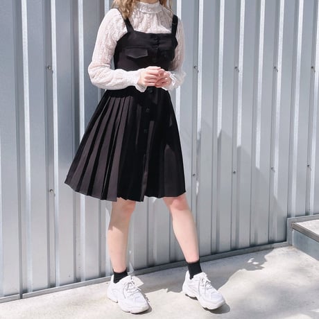 【Crea】プリーツベアワンピース