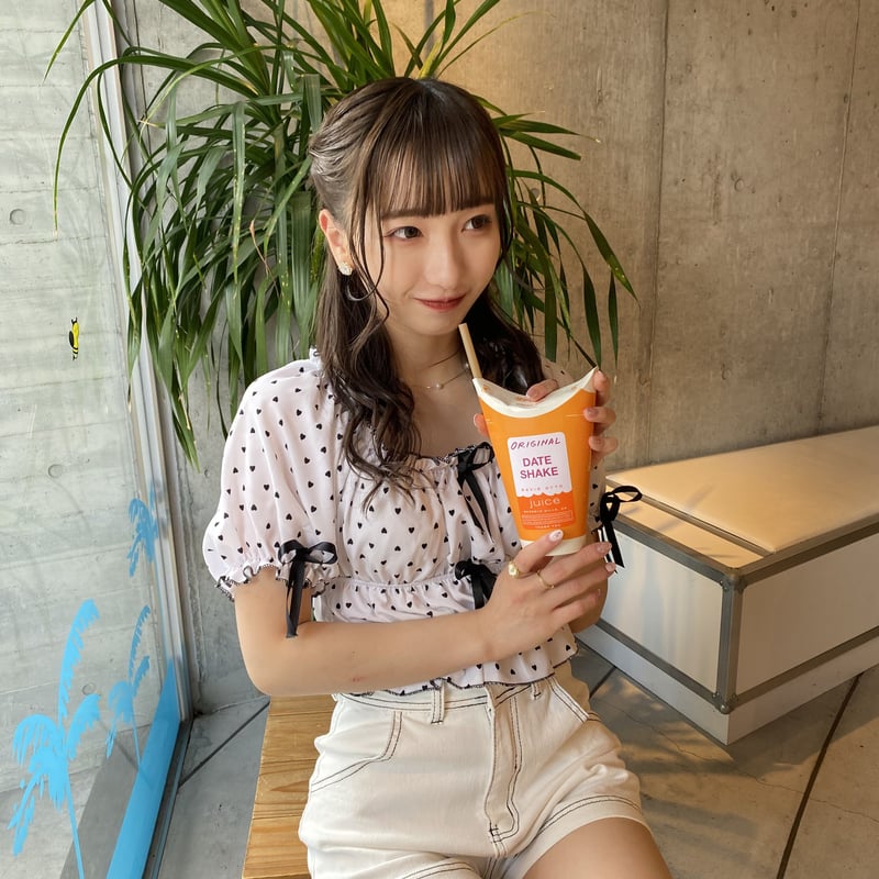 Candy petit Heart ハイウエストブラウス titty&Co.PETITオフィシャルサイト限定】ハートリボンブラウス