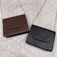 【Crea】型押しチェーンミニバッグ