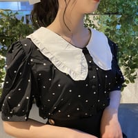 【titty&Co.PETITオフィシャルサイト限定】ビックカラードットブラウス