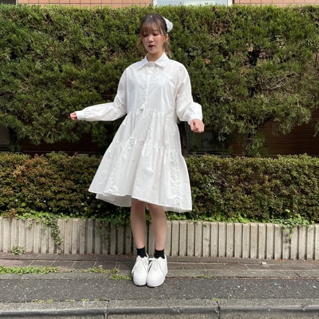 チュールレイヤードカットワンピース