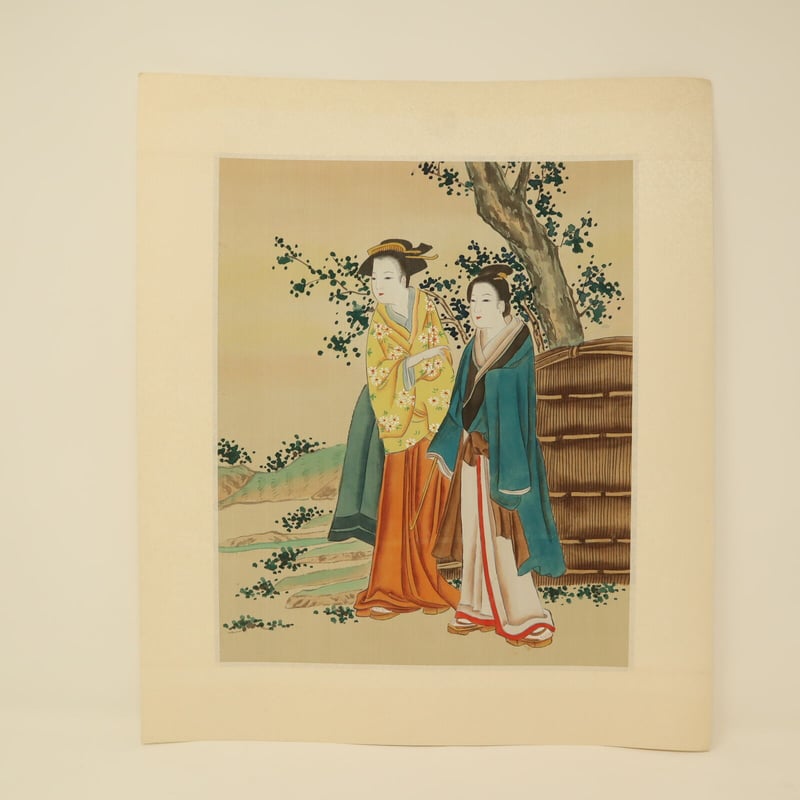 A017【木版画】浮世絵 日本画 美人画 2枚 ④ | 新古美術 まる