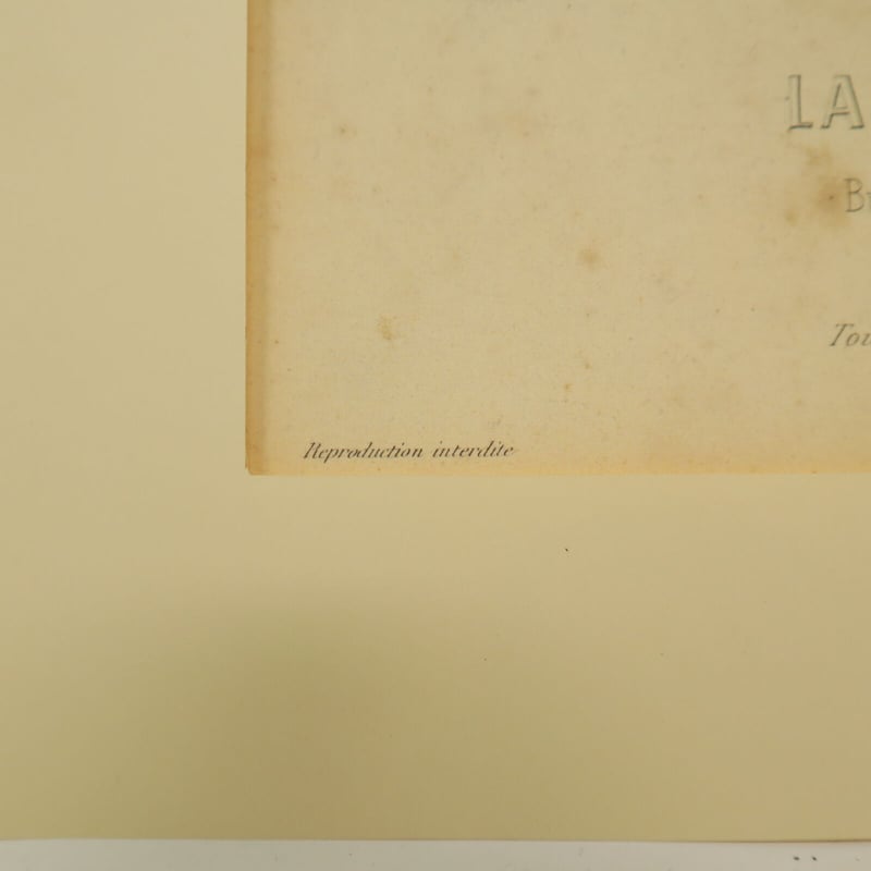 A006【版画複製版】フランスアンティーク 貴婦人 ファッション誌『La