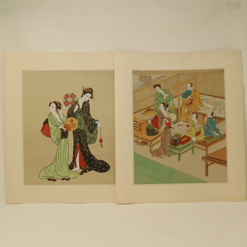 A014【木版画】浮世絵 日本画 美人画 2枚 ① | 新古美術 まる A014【木版画】浮世絵 日本画 美人画 2枚 ① | 新古美術 まる