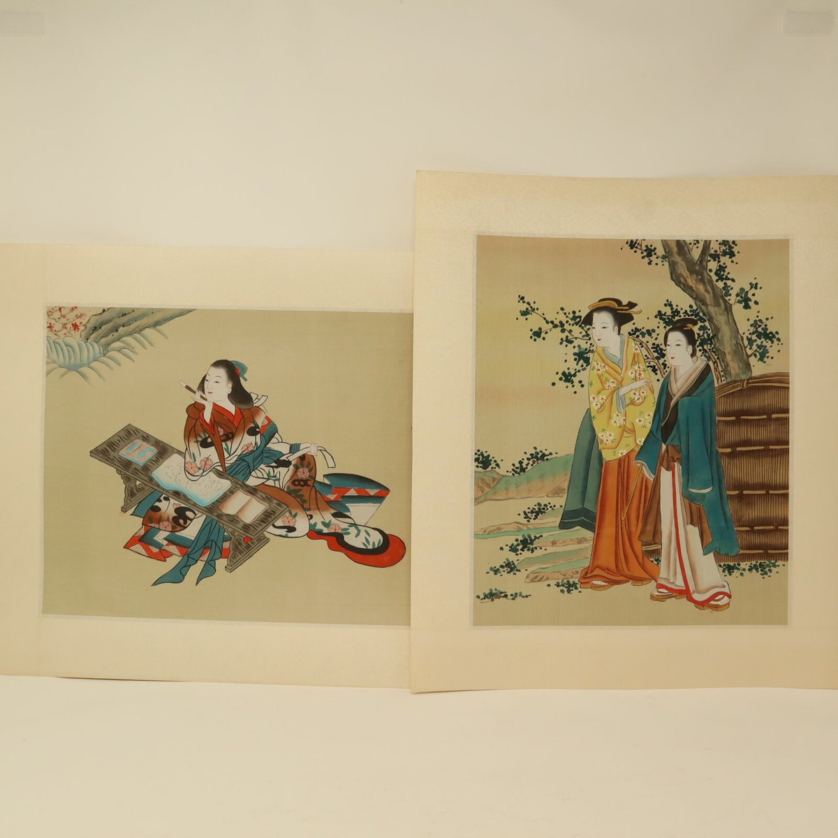 おすすめ 浮世絵美人画の極致三枚続き絵全巻 手摺木版画 レア女性