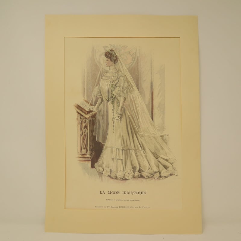 A008【版画複製版】フランスアンティーク 貴婦人 ファッション誌 A008【版画複製版】フランスアンティーク 貴婦人 ファッション誌