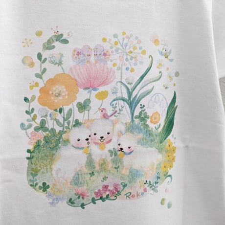 おとなとこどもTシャツ-3匹の羊　即納品と受注生産