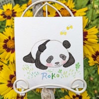 小さな原画-のんびりパンダ