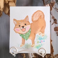 小さな原画-柴犬