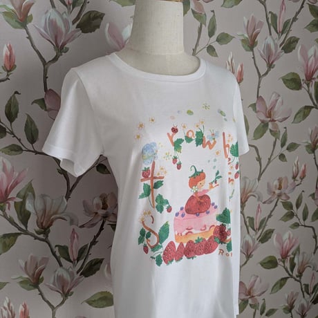 おとなとこどもTシャツ-おんなのこの物語-ストロベリーケーキ　即納品と受注生産
