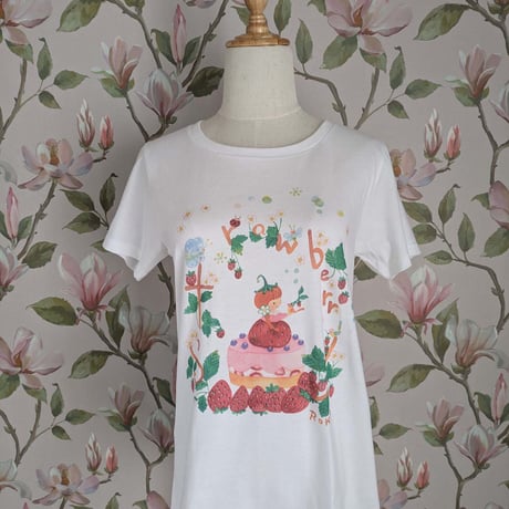 おとなとこどもTシャツ-おんなのこの物語-ストロベリーケーキ　即納品と受注生産