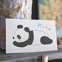 小さな原画-ぺたんパンダ
