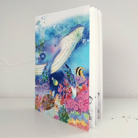 物語を泳ぐA5ノート｜クジラとサンゴ礁」