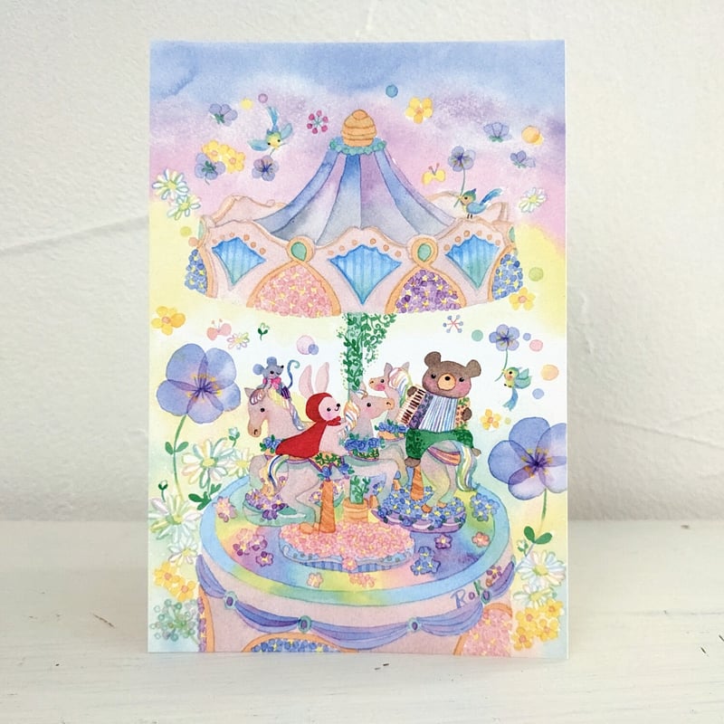 WajiroDream☆ポストカード◇メッセージカードにも♪ F ラスベガス アメリカ シティ 水彩画 ラッキーフェザー ポストカードセット サンキューカード メーリングサイド 20枚