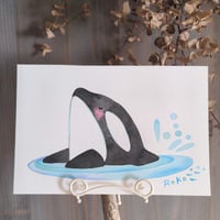 小さな原画-シャチ