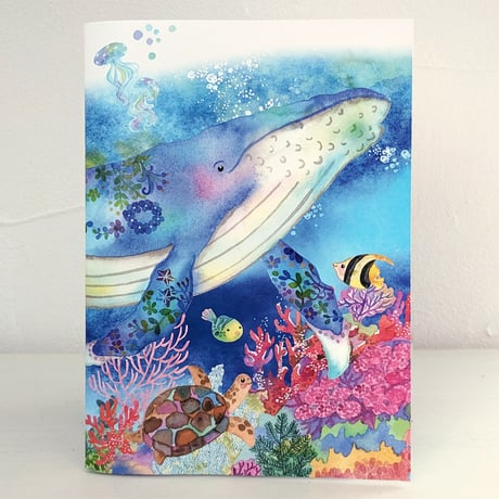 物語を泳ぐA5ノート｜クジラとサンゴ礁」