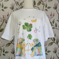 おとなとこどもTシャツ-よつばとリップとプップ　即納品と受注生産