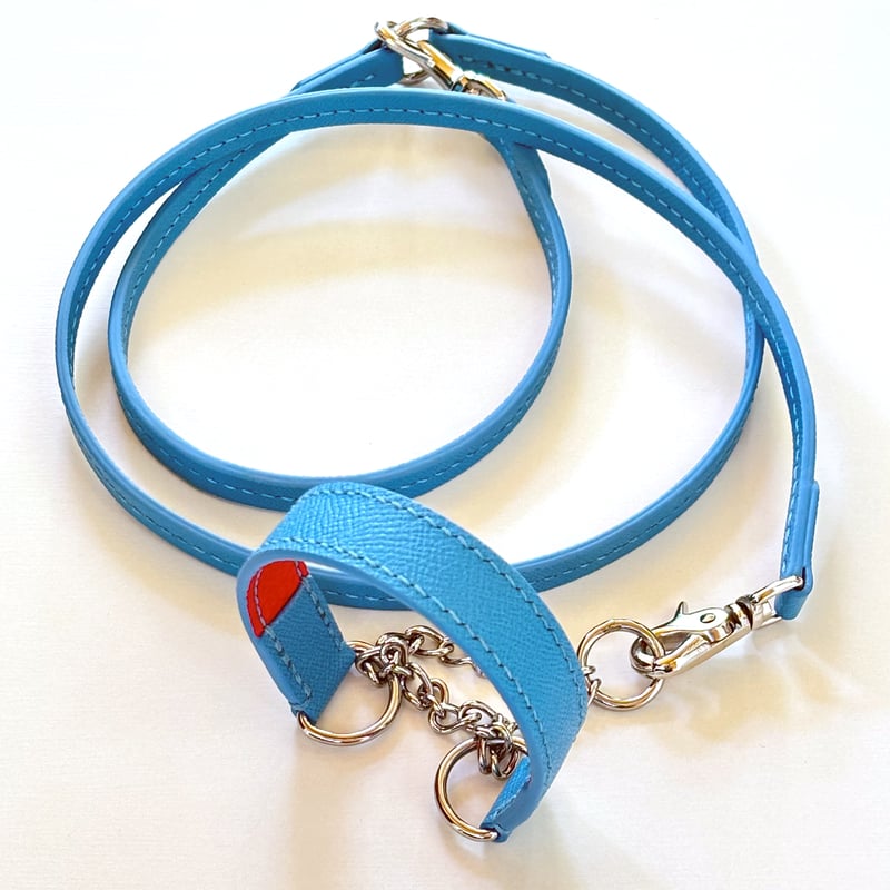 フランス製レザー・ハーフチョークカラー＆リード【オーダー制作