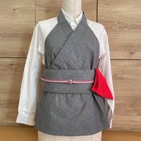 【お稽古着】茶着-チャギー（巾着付き）　/濃グレー