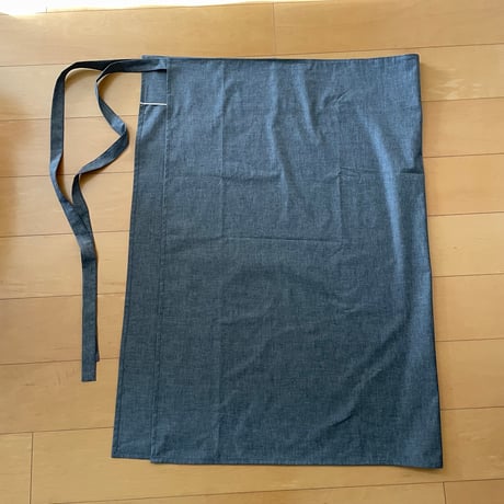 【お稽古着】茶着・巻きスカート/濃グレー