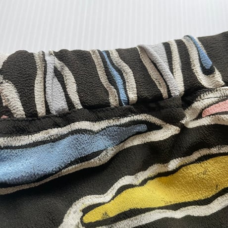【セミオーダー】着物リメイク ロングパンツ/裏地なし ウエストゴム