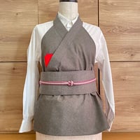 【お稽古着】茶着-チャギー（巾着付き）　/濃緑色