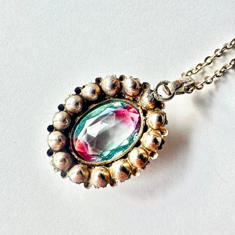 アイリスグラス ヴィンテージネックレス | アンティークジュエリー専門  