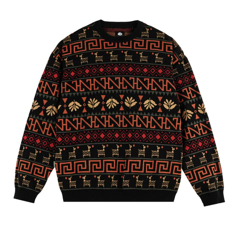 MAGENTA  PERU KNIT CREWNECK - Black