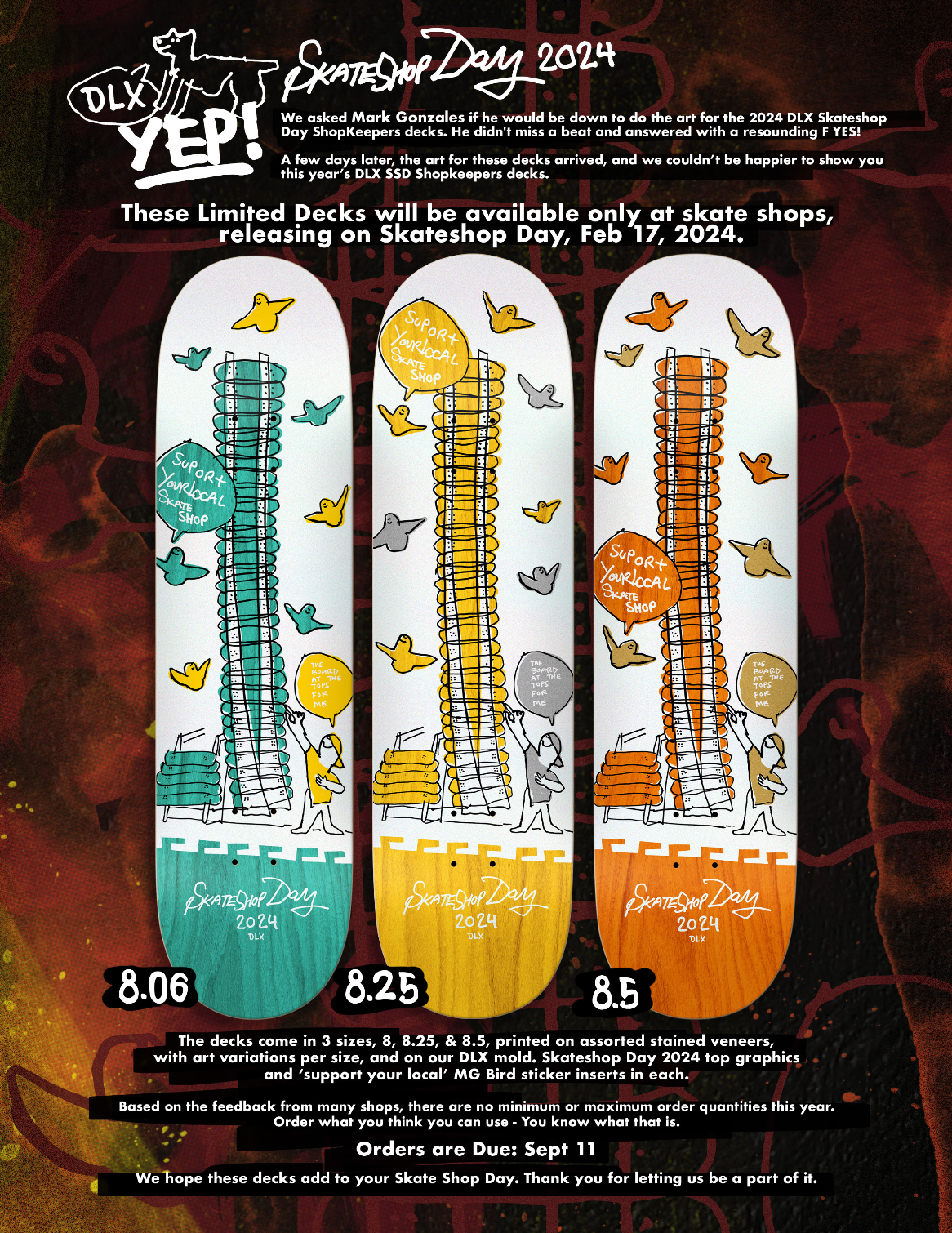 DLX SKATE SHOP DAY 2024 DECK | STEEZ CREATIVE
