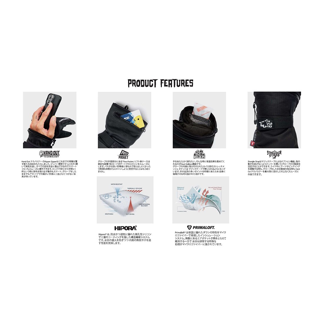 DEATHGRIP GLOVE WEREWOLF CLAW - Black | STEEZ